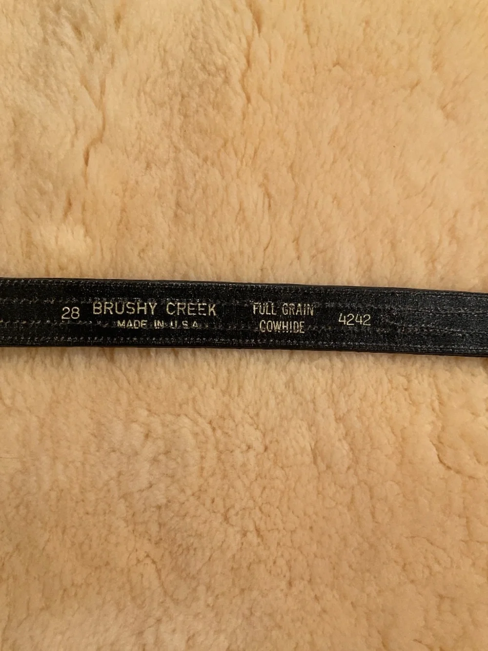 Vintage Brushy Creek black leather beaded western belt